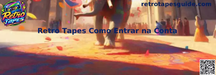 Guia ilustrativo sobre como entrar na conta para jogar Retro Tapes